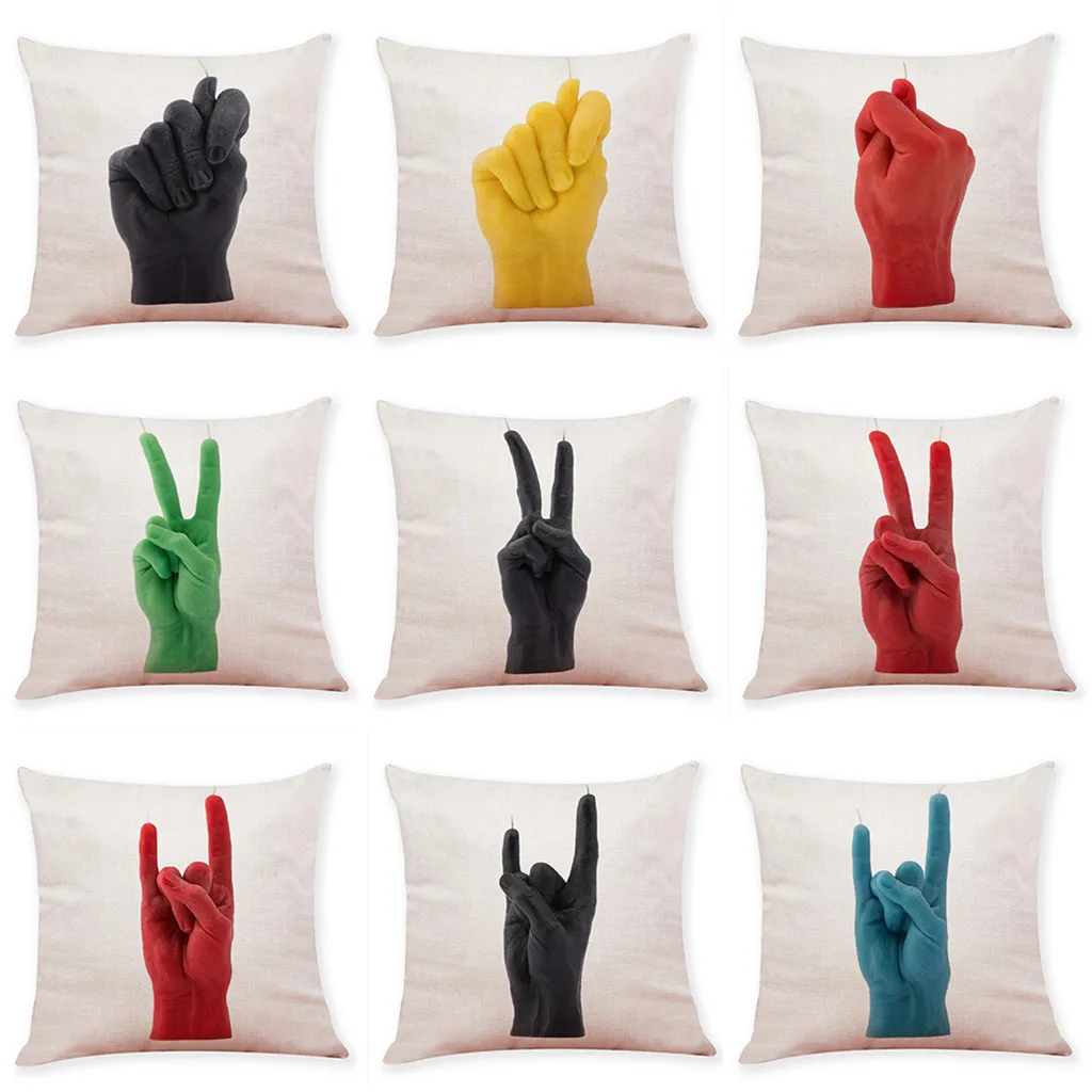 Модные украшения для дома Наволочки жестов наволочки покрытия подушек Housse de Coussin