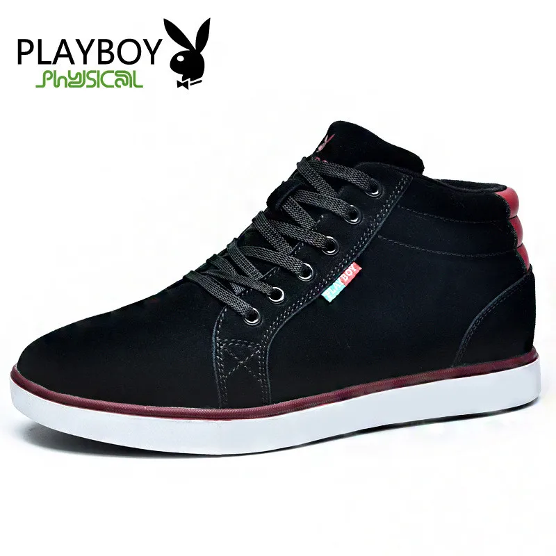 Playboy/мужские ботинки; зимние шерстяные мужские зимние ботинки; модные ботинки для верховой езды; Высококачественная замшевая Повседневная хлопковая обувь; DA57122