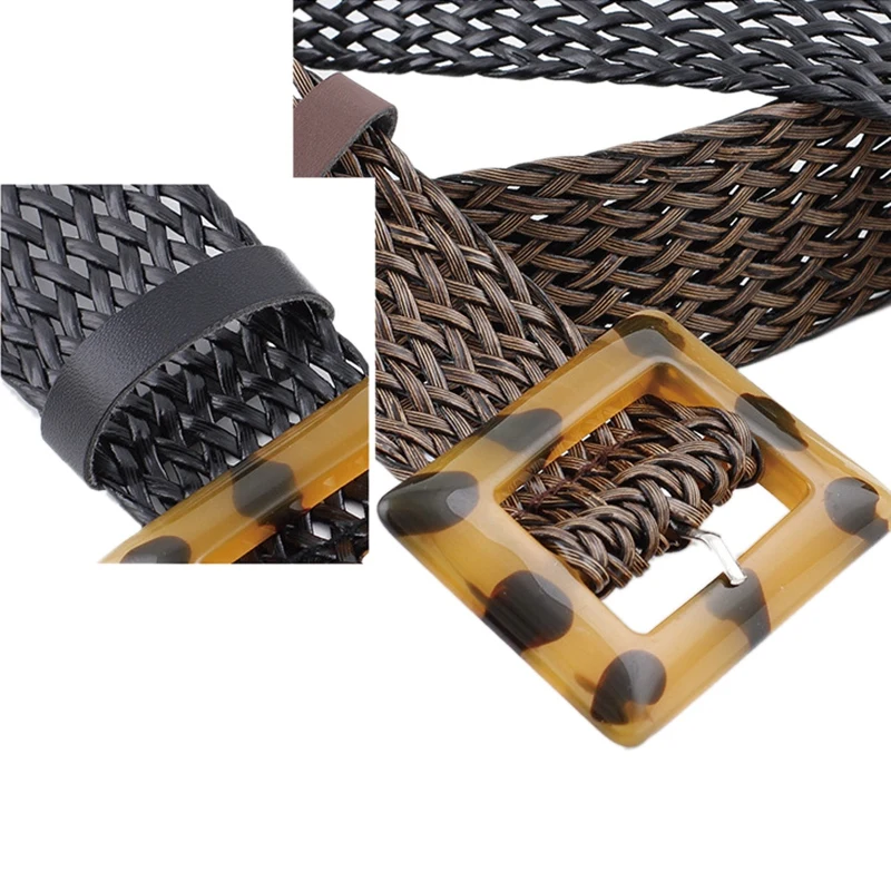 Женский ремень с квадратной пряжкой и широким поясом на каждый день | Аксессуары