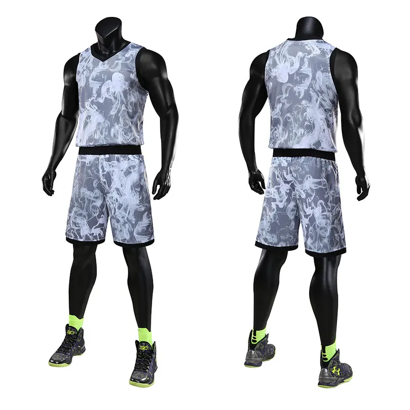 Высококачественные мужские наборы баскетбольных Джерси с открытой спиной