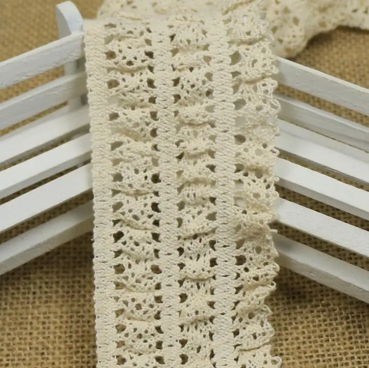 Лидер продаж! Оптовая цена 6 5 см белого цвета Цветочная отделка хлопковое