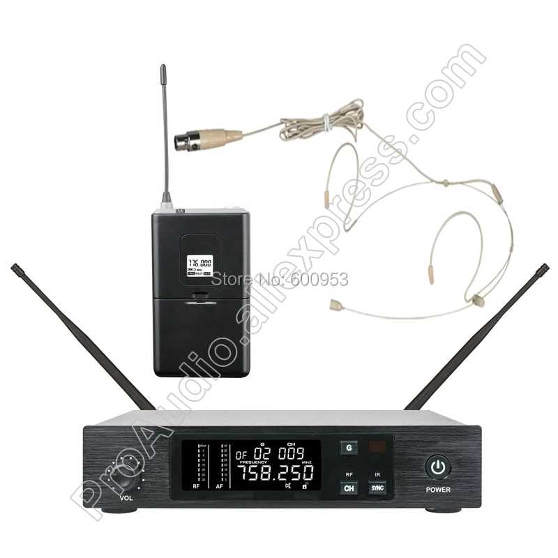 MICWL QLXD UHF Беспроводная сценическая гарнитура микрофон для караоке бежевая