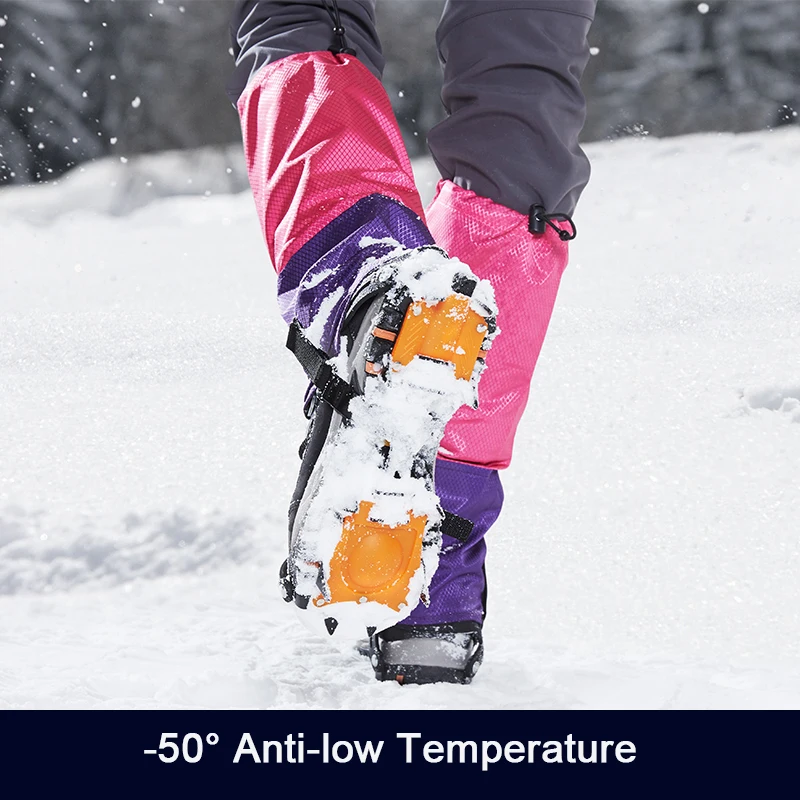 Hewolf 10-Teeth Crampon Manganese Steel Ice Gripper Crampons Snow Board For Skiing Climbing Anti Slip Cleats Outdoor Tools | Спорт и