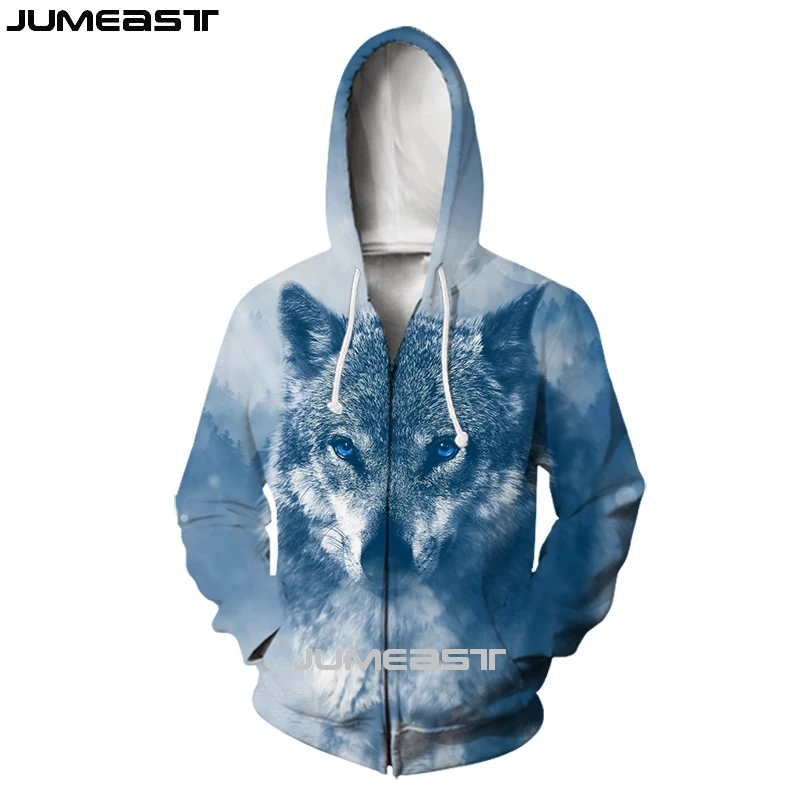 Jumeast брендовая мужская женская куртка с 3D принтом тигра льва волка длинным