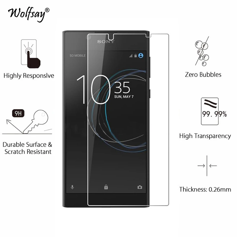 2pcs for glass sony xperia l1 screen protector tempered glass for sony xperia l1 glass for sony l1 g3312 protective film wolfsay free global shipping