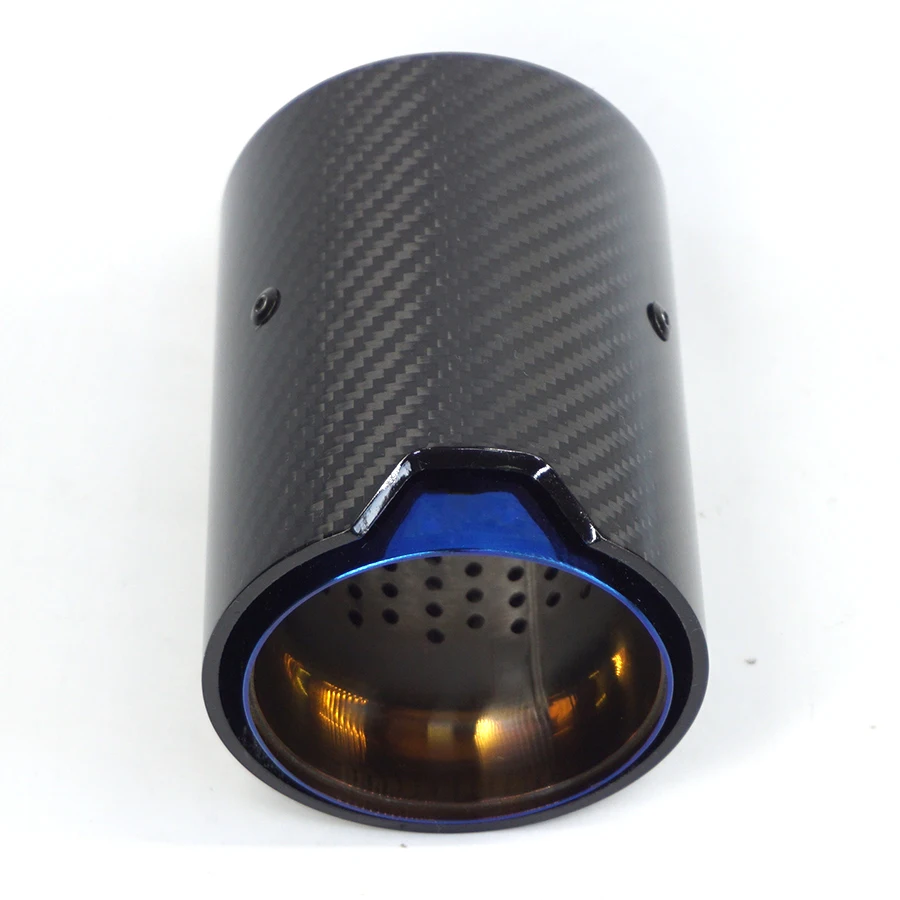 Выхлопная труба из настоящего углеродного волокна 70 мм глянцевая для BMW M2 F87 M3 F80 M4