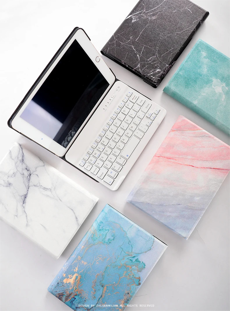 Мраморный Магнитный откидной Чехол для iPad Pro air 10,5 Air2 Mini 2 3 4 планшет Bluetooth клавиатура чехол для iPad 9,7