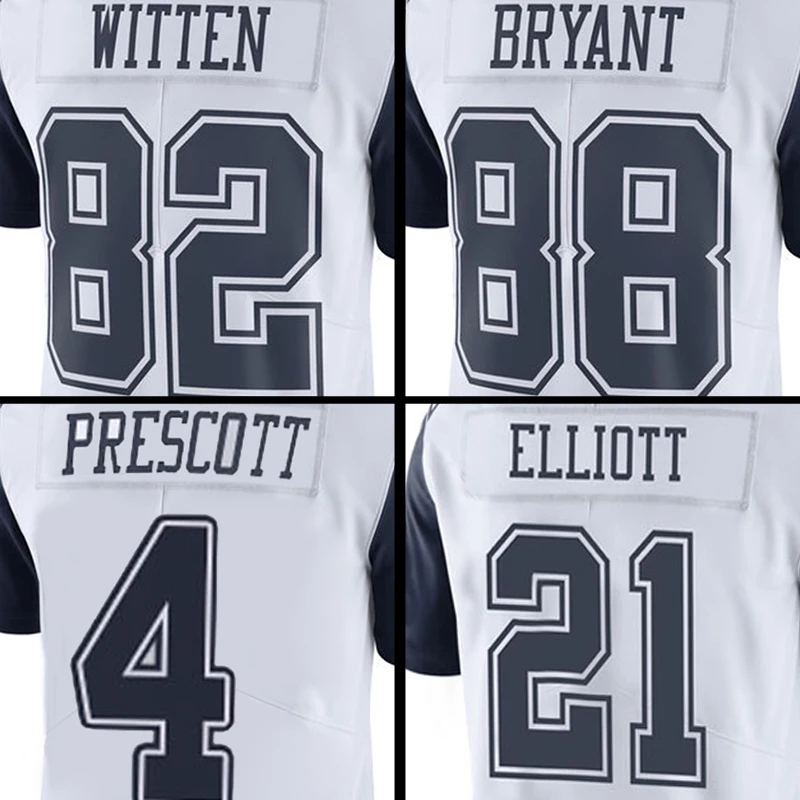 New Men's 2016 Stitiched #21 Ezekiel Elliott #4 Dak Prescott Emmitt Smith #50 Sean Lee #82 Jason Witten #88 Dez Bryant | Спорт и