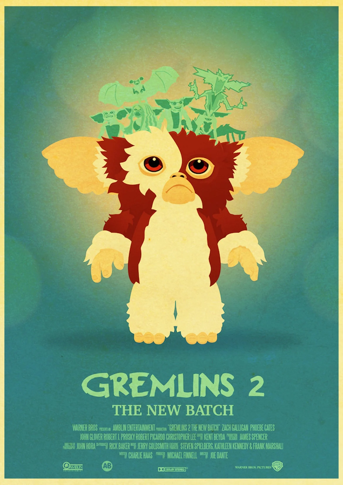 Классический фильм триллер Gremlins Ретро плакат хороший отпечатанный Домашний номер настенная декоративная живопись наклейка