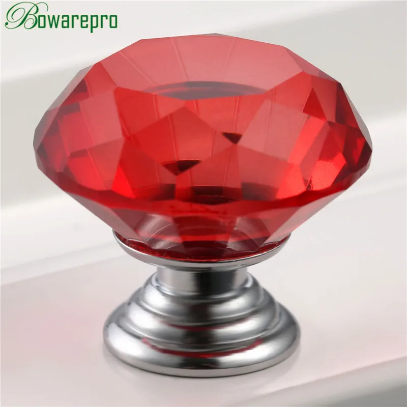 Ручка для двери bowarepro из красного алмаза стекла 22/25/30 мм|glass knobs|crystal glass knobknobs pulls |