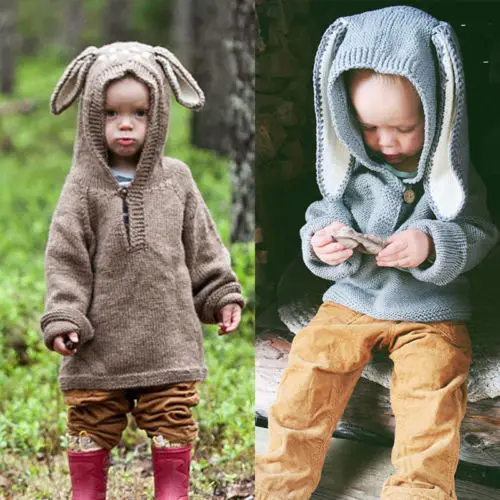 Милый хлопковый вязаный свитер для новорожденных и маленьких девочек Теплые