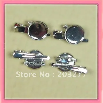 

Free shipping!!100pcs/lot 1.8cm metal circle with aligator clip and brooch pin