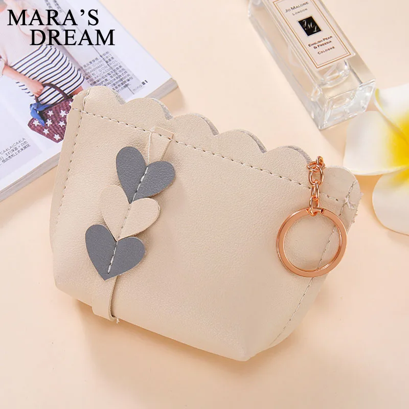 Женский короткий кошелек Mara's Dream милый Дамский для монет красный на молнии с