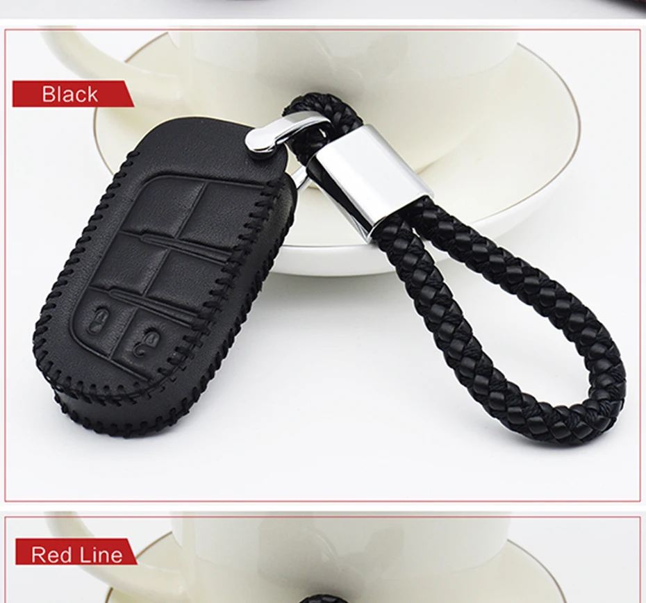 Кожаный чехол для ключей для автомобиля Dodge Ram 1500 Journey charger Dart Challenger Durango Key Holder для Fiat Grand Punto 500 Stilo