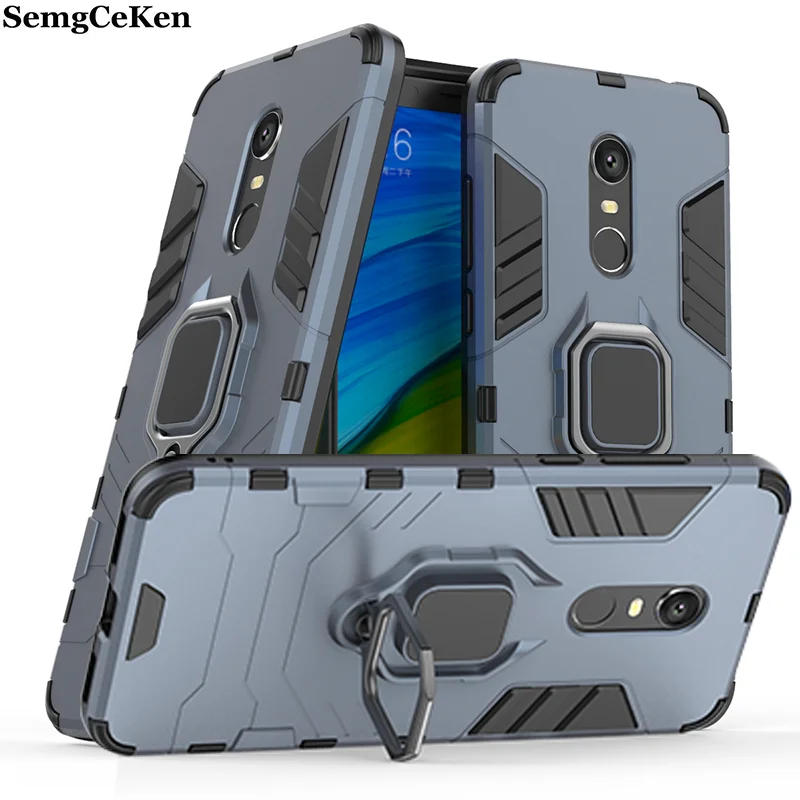 SemgCeKen finger ring armor case for redmi note 4 4x x note5 pro note4 5 plus 5plus luxury original stand phone Hard back cover |