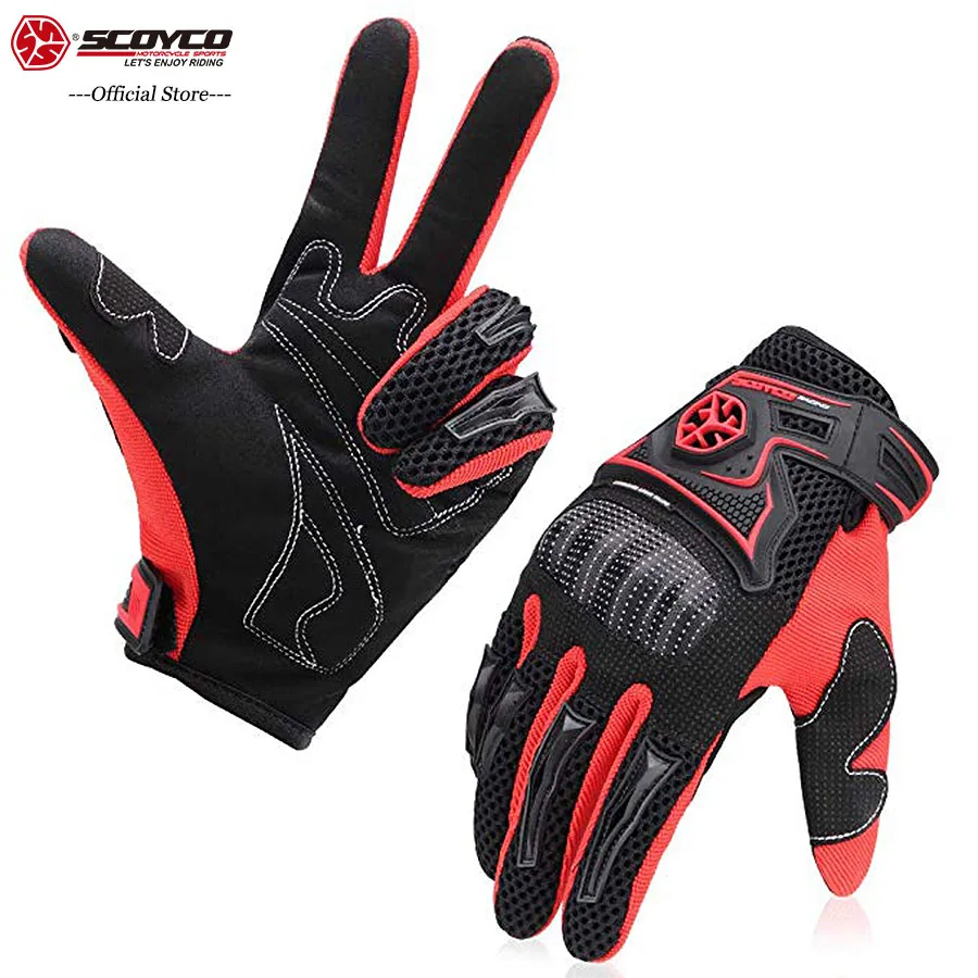 SCOYCO 21 Moto rcycle перчатки дышащая Перчатки Байк Guantes de защитный сжимающей руки для moto