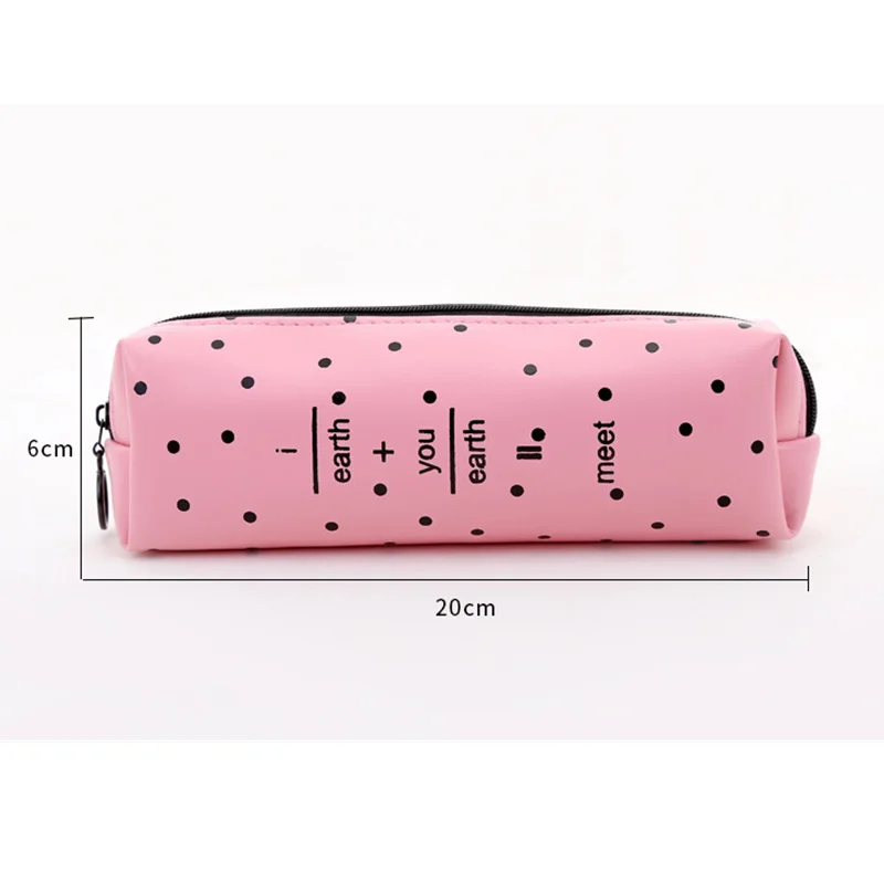 Милый квадратный чехол для карандашей девочек милая сумка из искусственной кожи
