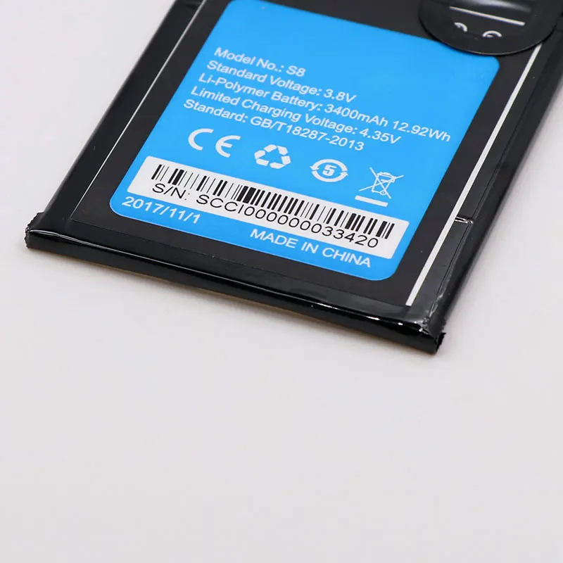 JRZ для Homtom S8 батарея телефона 3400mAh Высокая емкость 3 8 V Высокое качество Замена