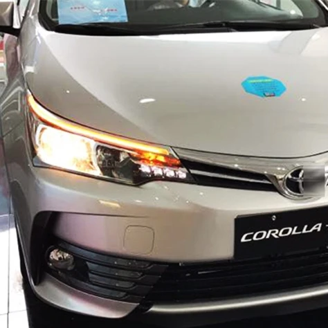 Светильник для бровей светодиодный DRL для Toyota Corolla Altis Eye brow светильник светодиодный внешний фонарь сигнальные аксессуары для парковки