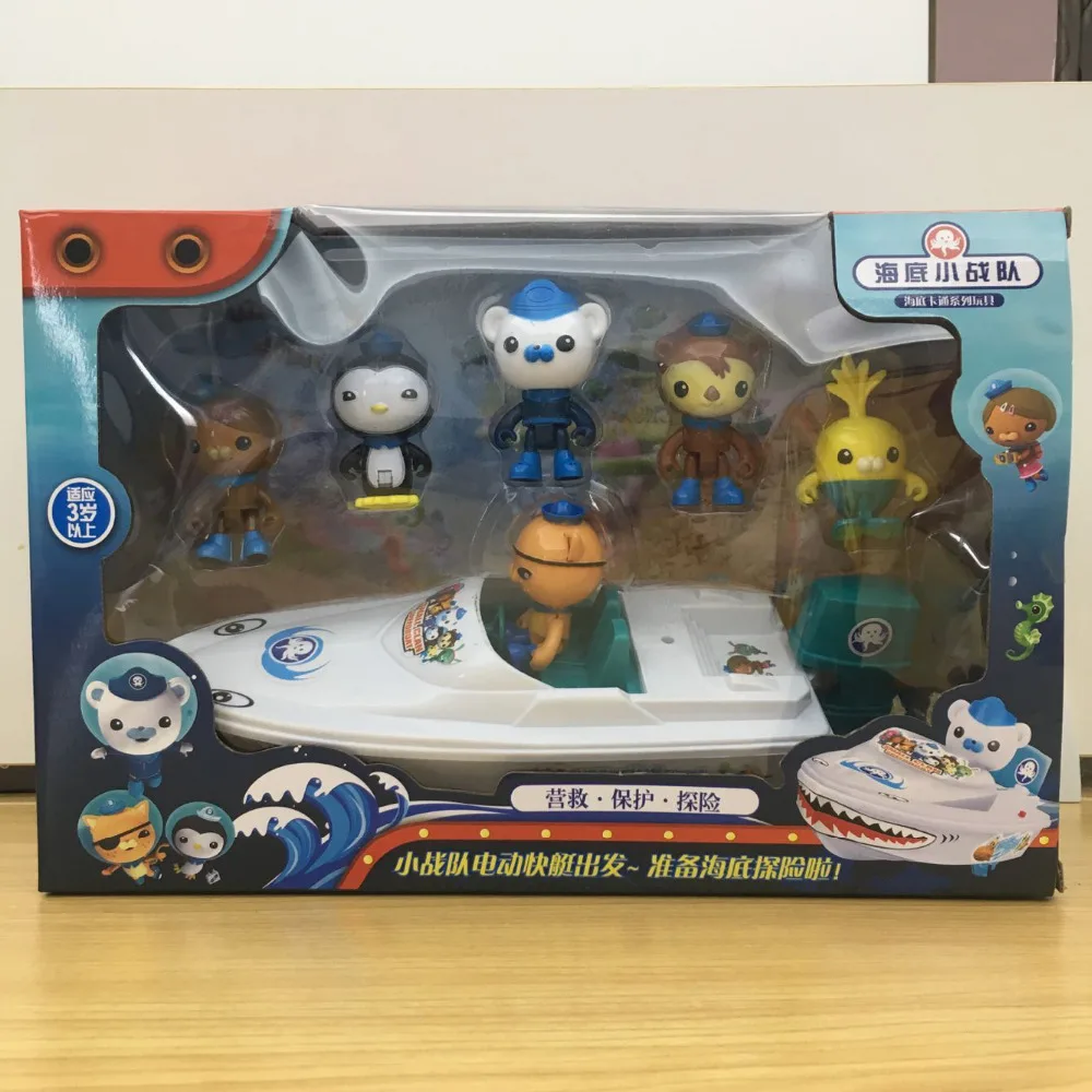 Игрушки Octonauts для катания на лодке акулы игрушки с 6 восьмиконечными фигурками