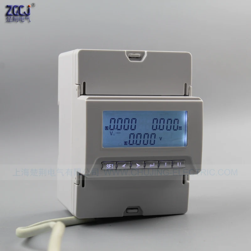 CJ-3DDY ЖК-дисплей AC 0-100A 450V 3 фазы din Многофункциональный измеритель с RS485 связь с 100A CT трансформаторы тока