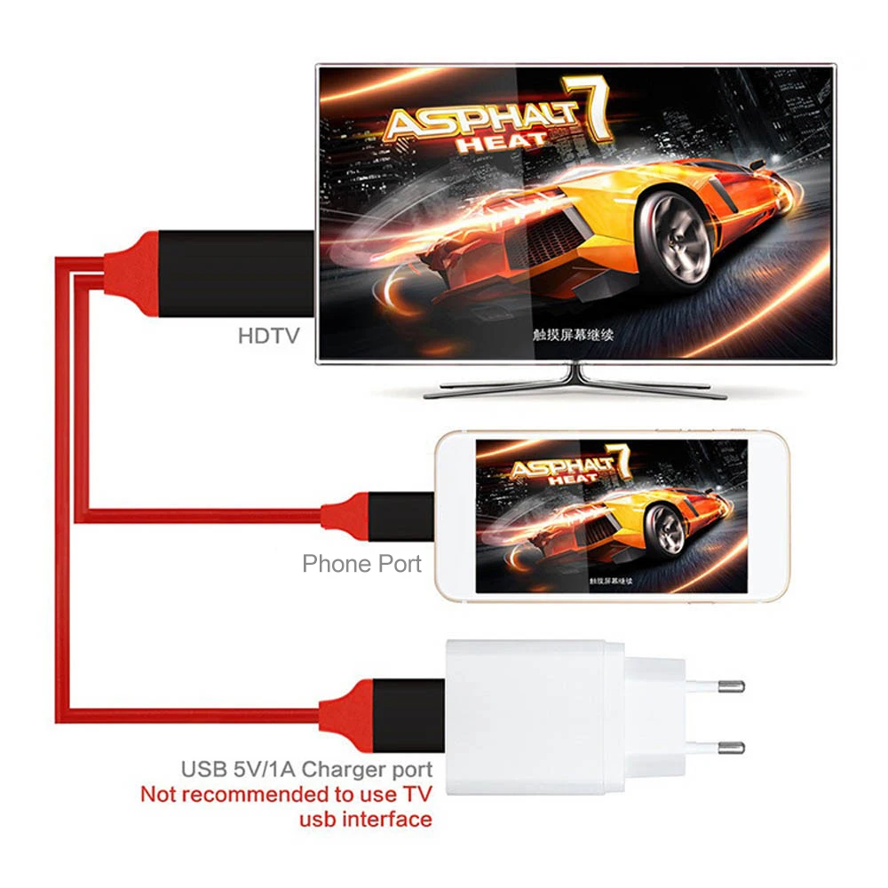 Оптовая продажа 50 шт./лот 2 м HDTV AV кабель переходник для зарядки видео HDMI iPhone iPad