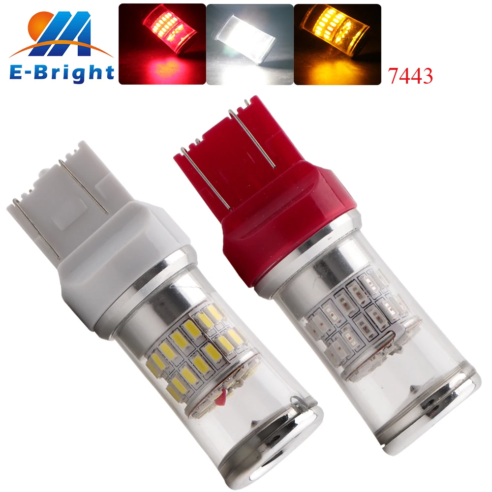 YM E Bright 1 шт. T20 7440 7443 3014 48 SMD W21/5 Вт W21W автомобильный светильник источник 7444NA стоп