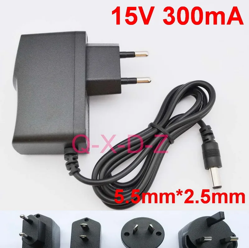 15V 300mA 1 шт 15V 200mA 300mA 400mA 500mA 600mA 700mA 800mA AC 100 V-240 V конвертер адаптер питания с переключением напряжения переменного тока 5,5 мм x 2,5 мм EU/US/UK AU - Цвет: 15V 300mA