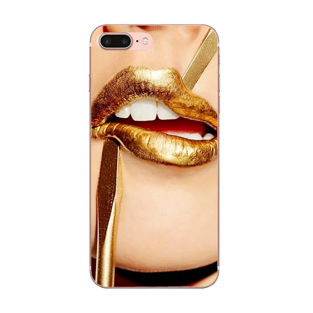 Эротическая девушка красные губы Pop Art роскошный для Galaxy A3 A5 A7 On5 On7 2015 2016 2017 Grand Alpha