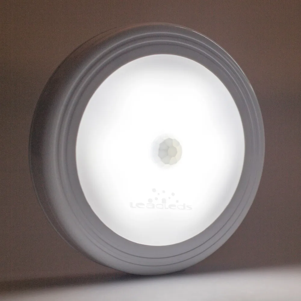 1 шт. светодиодный датчик движения ночник на батарейках настенный светильник с