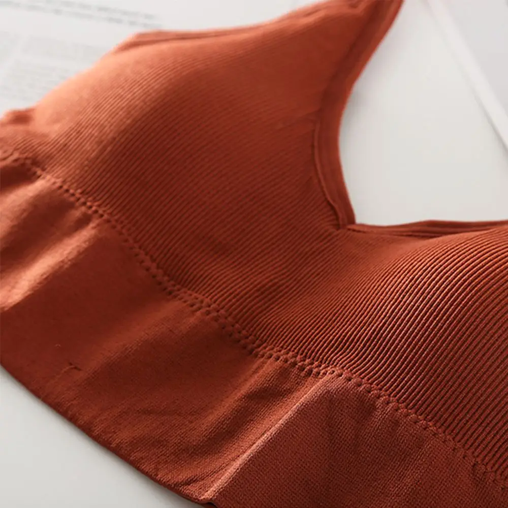U-образный бесшовный топ-бюстгальтер, красивый ремешок на спине, обернутый грудь, анти-светильник, женский спортивный топ для фитнеса, бюстгальтер, нижнее белье