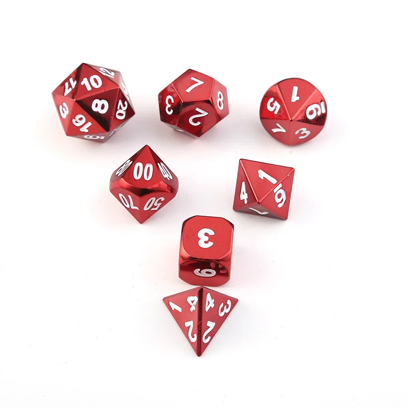 Металлические кости Dnd Набор кубиков Rpg многогранные Твердые подземелья и дракон