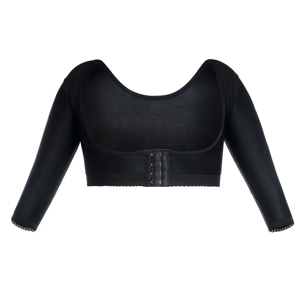 Black Junlan женское корректирующее белье для рук, топы для спины, уменьшение жира, крючки, Корректирующее белье для тела, эластичная подтяжка бюста, Корректирующее белье - Цвет: Black