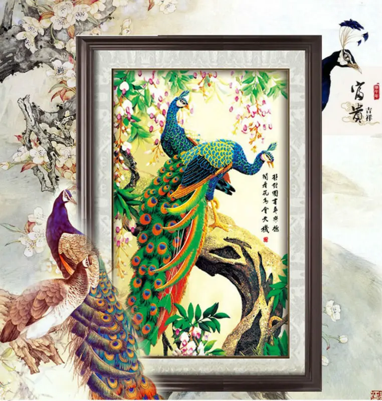 5d алмазная Мозаика Diy Алмазная Картина Павлин Вышивка крестом 2 вышивка узоры