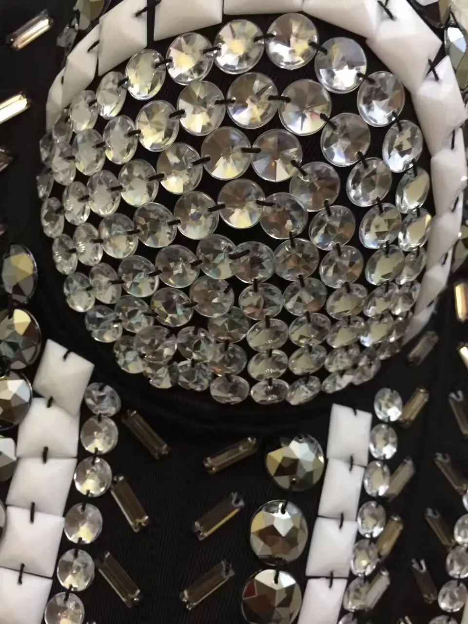 Роскошный Модный хлопковый бюстгальтер ручной работы со стразами и жемчугом|crop