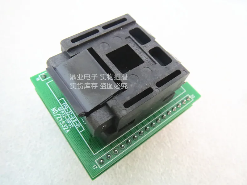 Clamshell ZY532A LQFP32 STM8 QFP32 IC Burning seat Adapter testing seat Test Socket test bench  in the stock