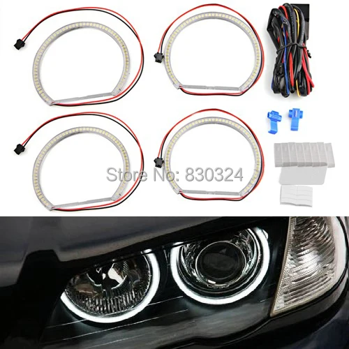 SMD СВЕТОДИОДНЫЙ Ангельские глазки гало кольца комплект фар для bmw e36 e38 e39 e46 с 4x131 мм