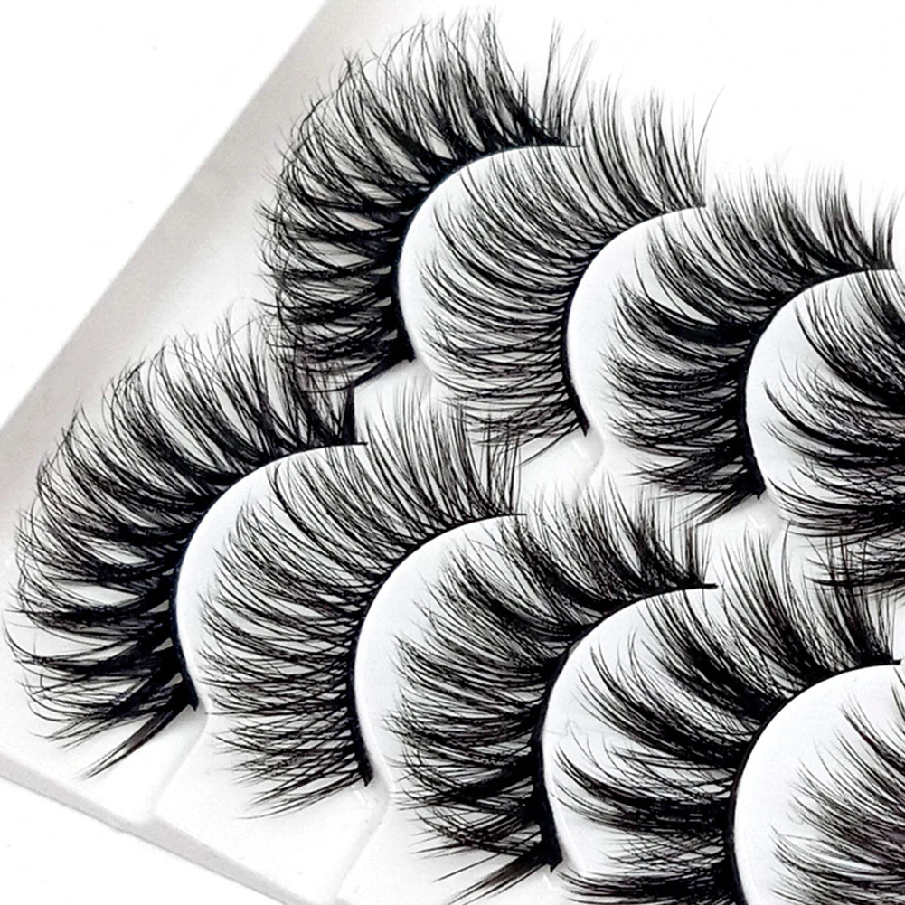 5 пар женские пушистые удлиненные натуральные вечерние подарочные удобные