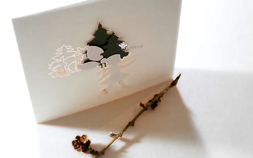 Металлические Вырубные штампы форма для вырезания 2 шт. украшение рождественской