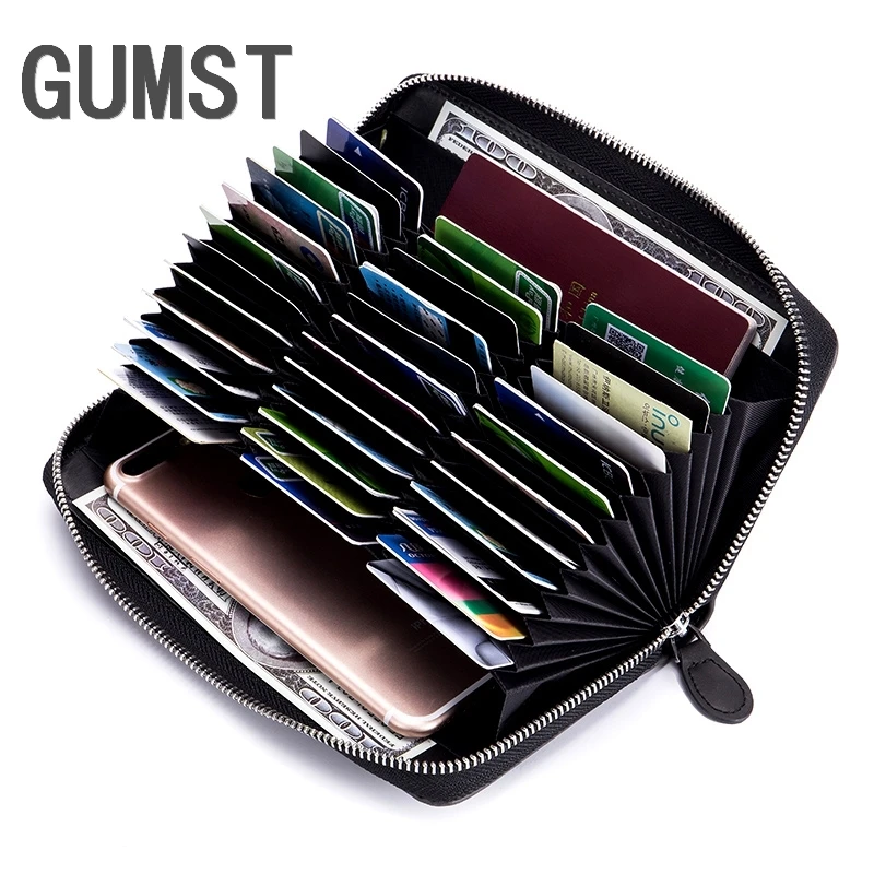 Кошельки GUMST из кожи с защитой от радиочастотной идентификации для мужчин и