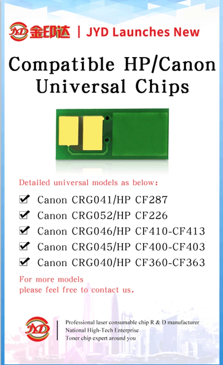 CRG052 CF226A Универсальный Перезагрузка чипа картриджа для принтера Canon LBP214DW 215DW MF426DW 424DW 429DW M402d M402 M426dw M426 тонер чип