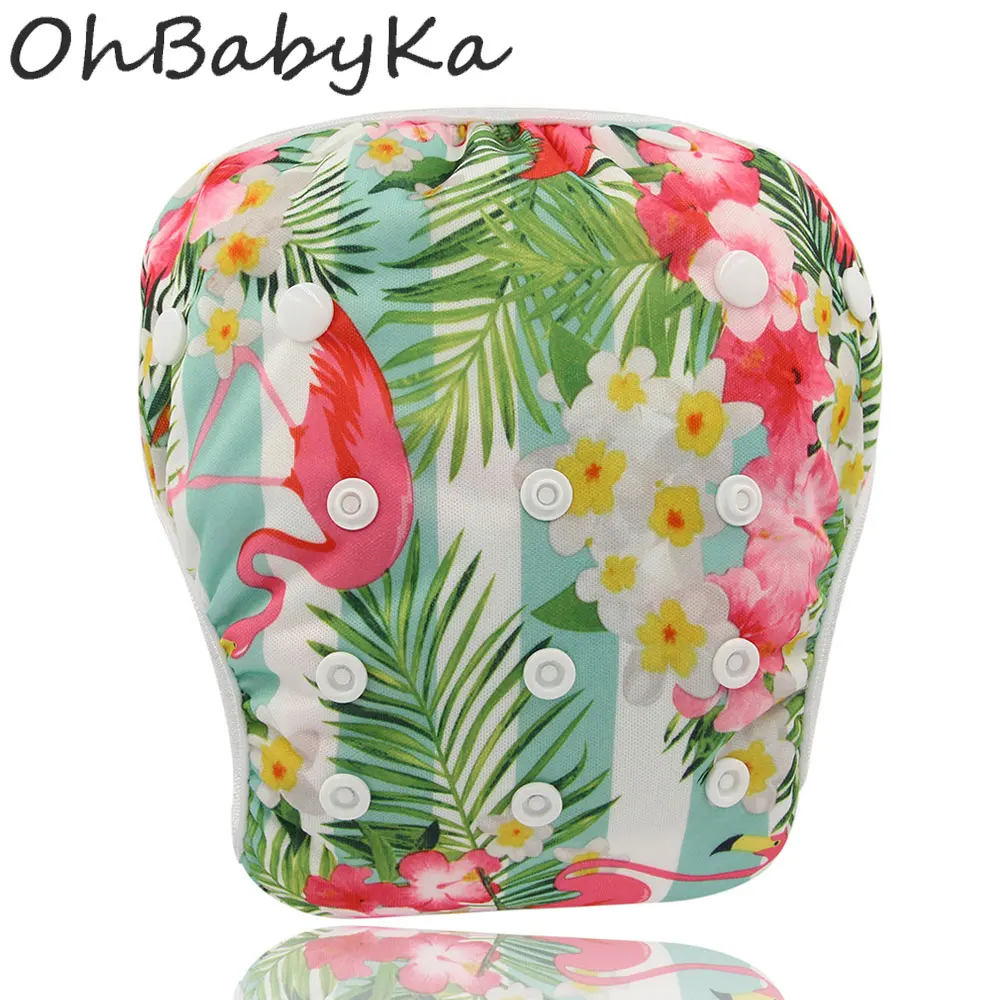 Ohbabyka/30 шт./лот, регулируемые детские подгузники для плавания, штаны для подгузников, многоразовые, унисекс, для младенцев, для мальчиков и девочек, плавки для купания, одежда для плавания