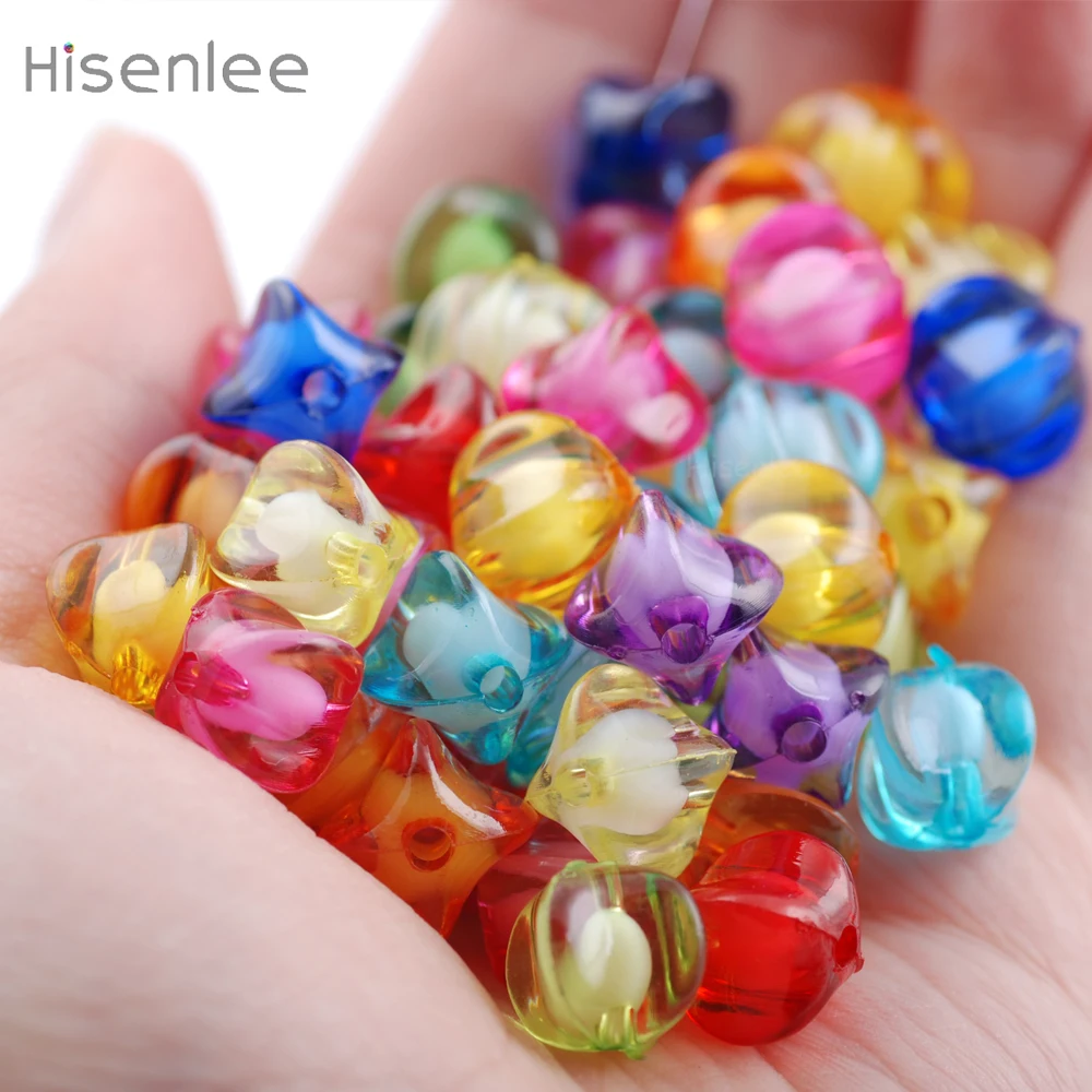 Hisenlee новые детские бусины DIY акриловые изысканные граненые Квадратные с четырьмя