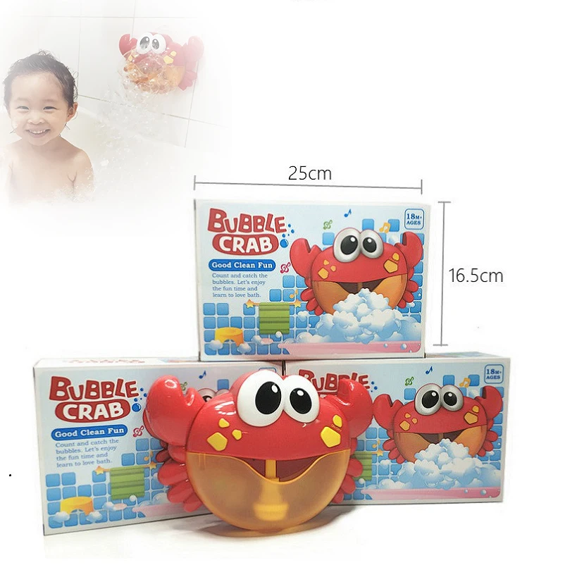 

Bubble Crabs Baby Bath Funny Bath Bubble Maker Pool Swimming Ring Bathtub Soap Machine for Children Kids