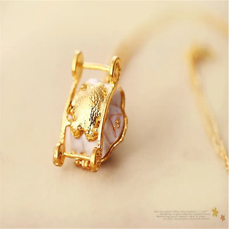 Милое ожерелье Золушка в виде кареты тыквы Сказочный Бог цвет волшебные цепочки