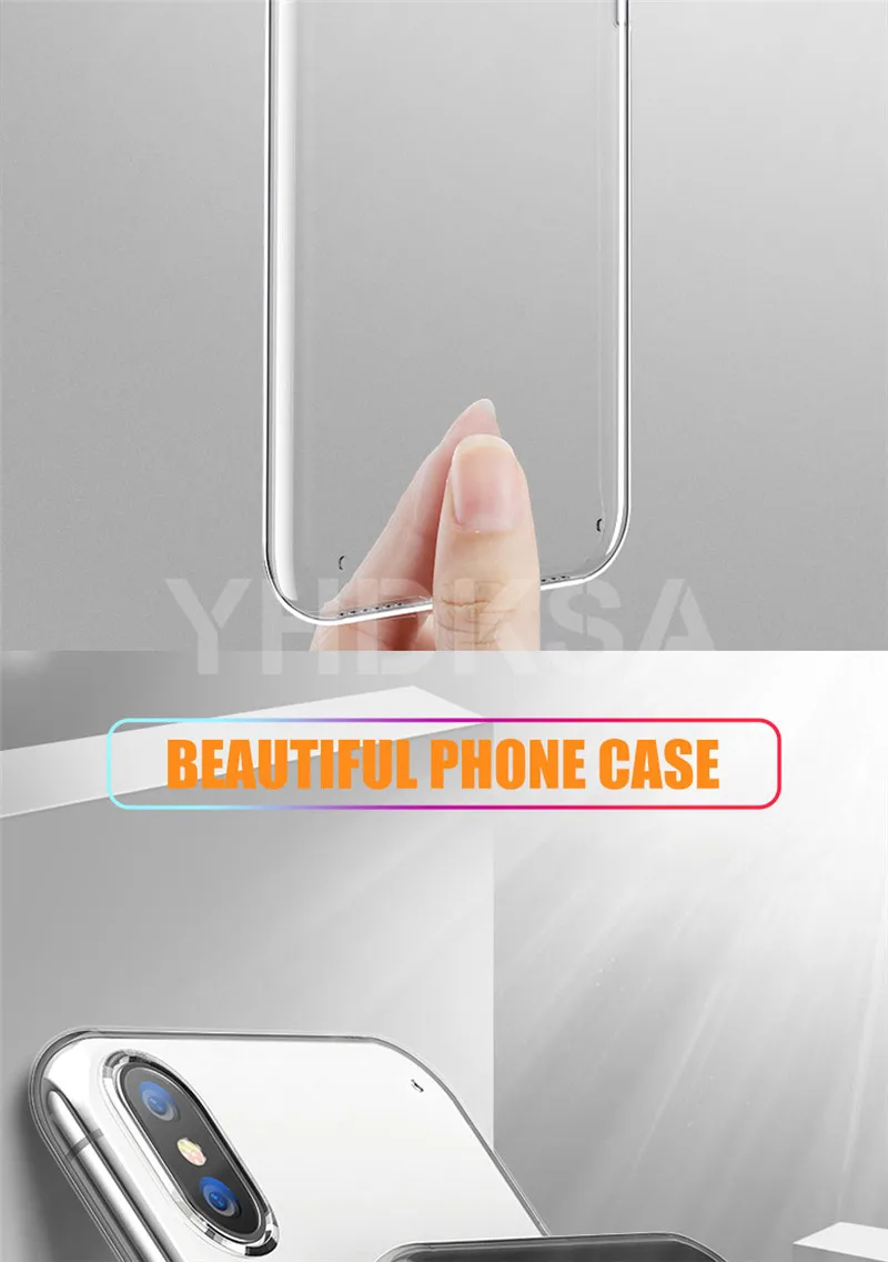 Ультра тонкий прозрачный мягкий ТПУ чехол для iPhone X XR XS Max iPhone 8 7 6 6S Plus 5 5S SE прозрачный силиконовый чехол Coque чехол s