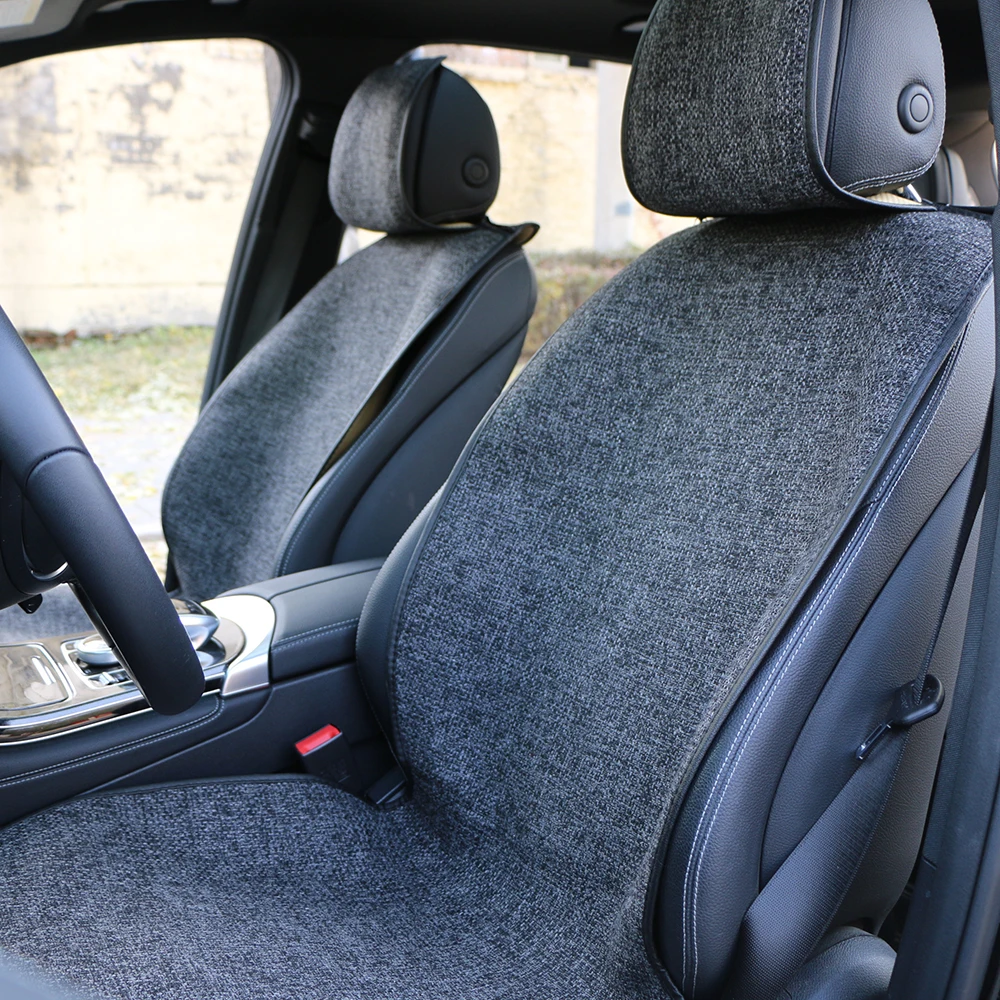 Однашка автокресла мат может стираться в машинке / Искусственный лён Одиночные авточехлы Подходят для большинства грузовиков, внедорожников или фургонов.