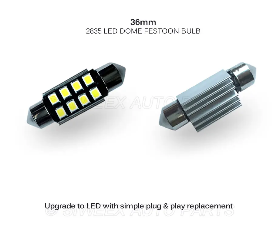 

1Pcs 36mm LED Car Auto 2835 8 SMD Festoon Dome Interior Map Lights Bulb Reading Lamp for DC 12V White