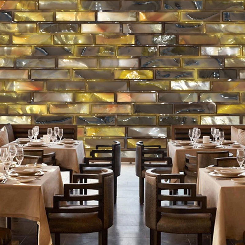 3D обои с современным дизайном цветная хрустальная кирпичная стена фотообои для