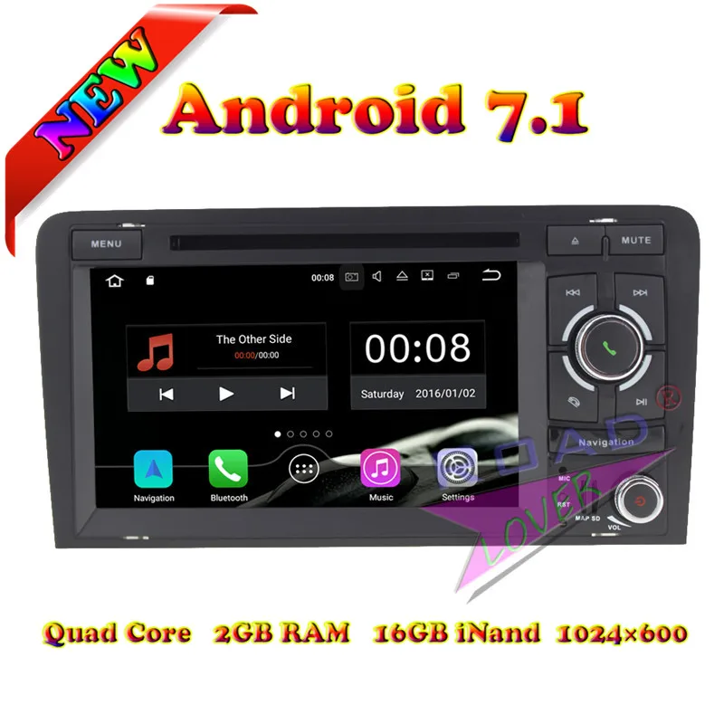 Roadlover 2G + 16 ГБ Android 7 1 автомобильный DVD плеер для Audi A3 (2003 2013) Стерео GPS навигация